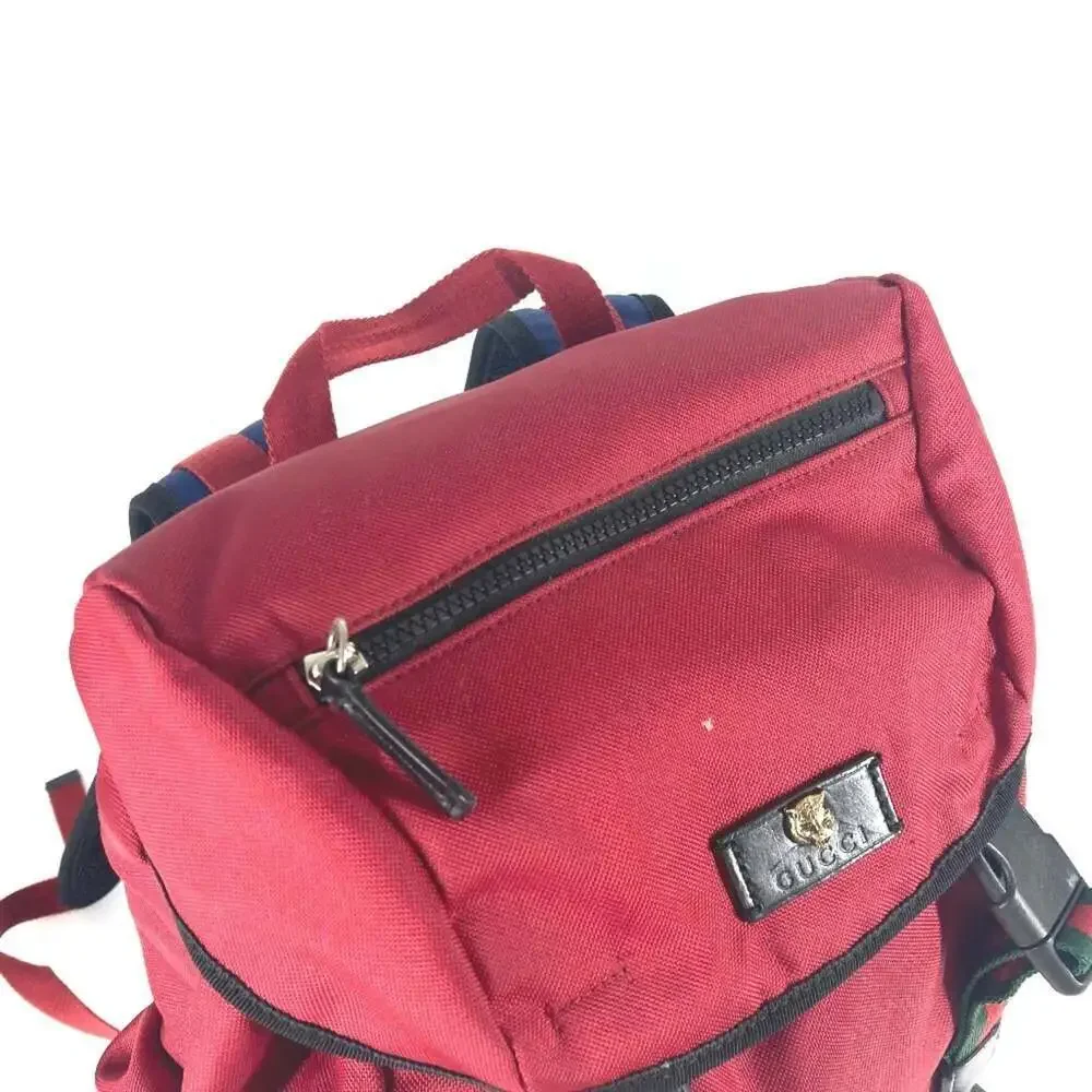 GUCCI Black Canvas Backpack